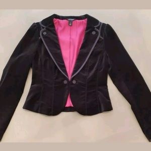 White House Black Market - Velvet Jacket Size 4